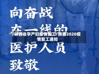 陕西省孕产妇疫情复工/陕西2020疫情复工通知