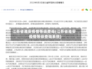 江苏省淮安疫情等级查询(江苏省淮安疫情等级查询系统)