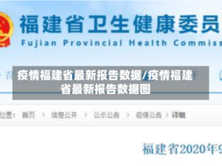 疫情福建省最新报告数据/疫情福建省最新报告数据图
