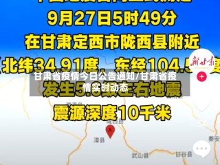 甘肃省疫情今日公告通知/甘肃省疫情实时动态