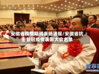 安徽省疫情期间表扬通报/安徽省抗击新冠疫情表彰大会名单