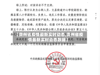 【贵州省疫情最新实时动态,贵州省疫情最新实时动态数据】