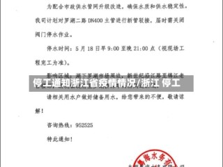 停工通知浙江省疫情情况/浙江 停工