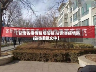 【甘肃省疫情精准防控,甘肃省疫情防控指挥部文件】