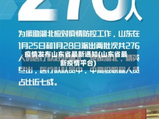 疫情发布山东省最新通知(山东省最新疫情平台)