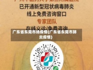 广东省东莞市场疫情(广东省东莞市肺炎疫情)