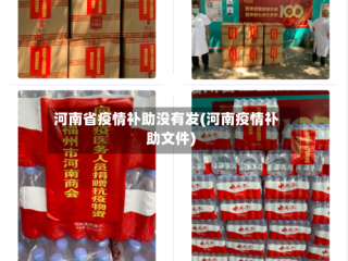 河南省疫情补助没有发(河南疫情补助文件)