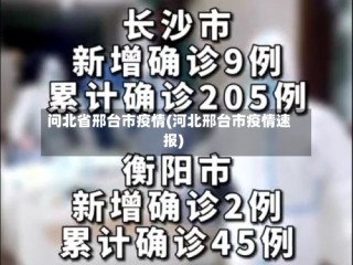 问北省邢台市疫情(河北邢台市疫情速报)