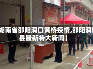 【湖南省邵阳洞口黄桥疫情,邵阳洞口县最新特大新闻】