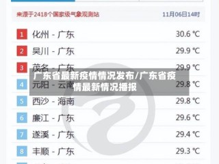 广东省最新疫情情况发布/广东省疫情最新情况播报