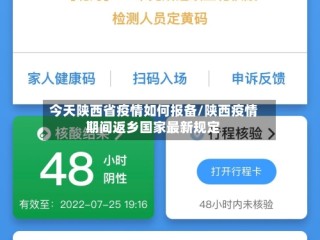 今天陕西省疫情如何报备/陕西疫情期间返乡国家最新规定
