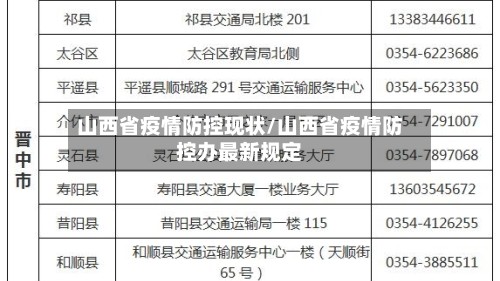 山西省疫情防控现状/山西省疫情防控办最新规定