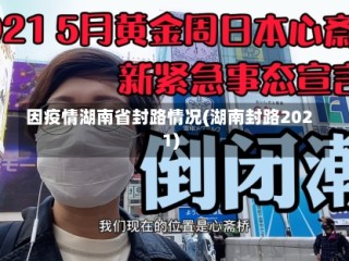 因疫情湖南省封路情况(湖南封路2021)