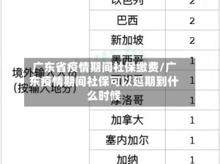 广东省疫情期间社保缴费/广东疫情期间社保可以延期到什么时候