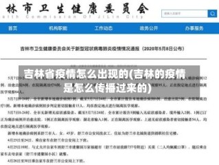 吉林省疫情怎么出现的(吉林的疫情是怎么传播过来的)