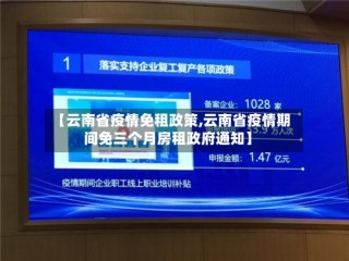 【云南省疫情免租政策,云南省疫情期间免三个月房租政府通知】