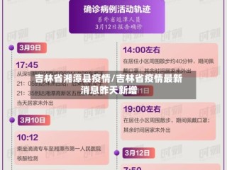 吉林省湘潭县疫情/吉林省疫情最新消息昨天新增