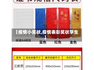 【疫情小奖状,疫情表彰奖状学生】