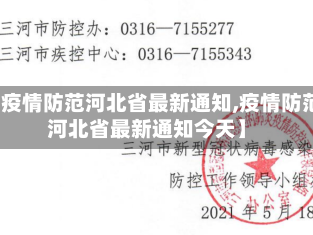 【疫情防范河北省最新通知,疫情防范河北省最新通知今天】
