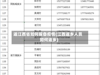 返江西省如何报备疫情(江西返乡人员如何返乡)