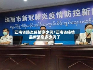 云南省肺炎疫情多少例/云南省疫情最新消息多少例了