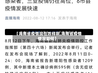 【海南省疫情现在咋样啊,海南省疫情情况如何】