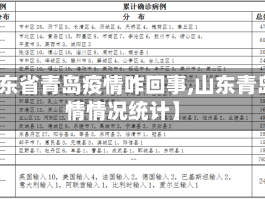 【山东省青岛疫情咋回事,山东青岛疫情情况统计】