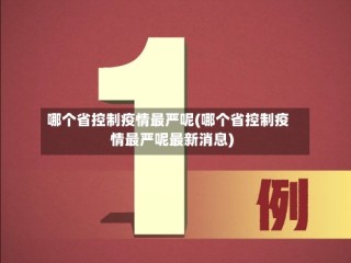 哪个省控制疫情最严呢(哪个省控制疫情最严呢最新消息)