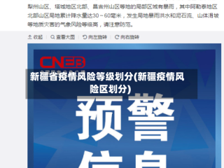 新疆省疫情风险等级划分(新疆疫情风险区划分)