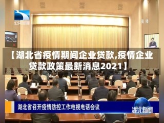 【湖北省疫情期间企业贷款,疫情企业贷款政策最新消息2021】