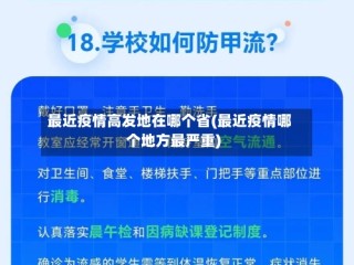 最近疫情高发地在哪个省(最近疫情哪个地方最严重)