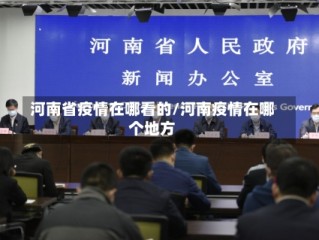 河南省疫情在哪看的/河南疫情在哪个地方