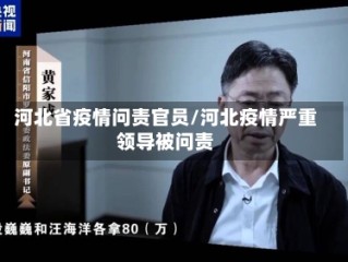 河北省疫情问责官员/河北疫情严重领导被问责