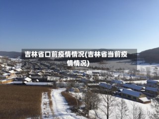 吉林省口前疫情情况(吉林省当前疫情情况)