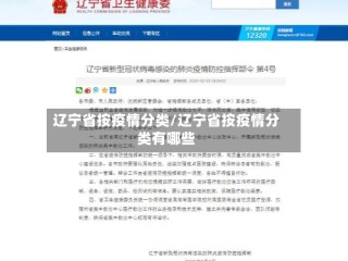 辽宁省按疫情分类/辽宁省按疫情分类有哪些
