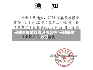 福建省疫情放假通知文件/福建最新放假
