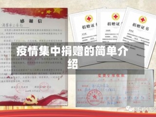 疫情集中捐赠的简单介绍