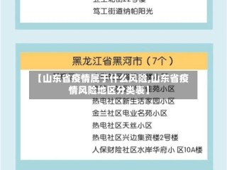 【山东省疫情属于什么风险,山东省疫情风险地区分类表】