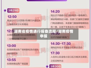 湖南省疫情通行报备流程/湖南疫情申报