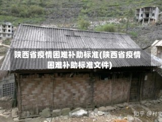 陕西省疫情困难补助标准(陕西省疫情困难补助标准文件)