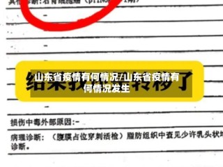 山东省疫情有何情况/山东省疫情有何情况发生