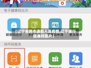 【辽宁省跨市通勤人员疫情,辽宁通行健康码图片】