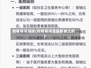 疫情期间报销(疫情期间医保报销比例)
