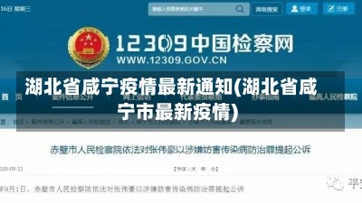 湖北省咸宁疫情最新通知(湖北省咸宁市最新疫情)