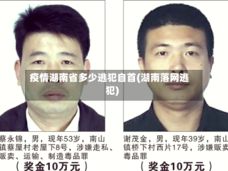 疫情湖南省多少逃犯自首(湖南落网逃犯)