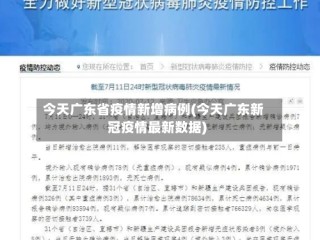 今天广东省疫情新增病例(今天广东新冠疫情最新数据)