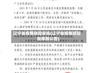 辽宁省疫情防控安排(辽宁省疫情防控指挥部公告)
