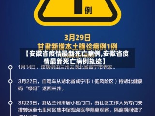 【安徽省疫情最新死亡病例,安徽省疫情最新死亡病例轨迹】