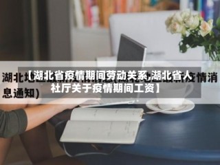 【湖北省疫情期间劳动关系,湖北省人社厅关于疫情期间工资】