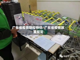 广东省疫情防控物价/广东省疫情政策规定